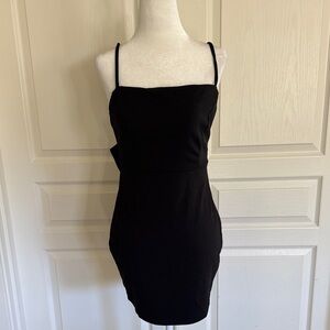 NWT. Windsor Black Spaghetti Strap Mini Dress Size Medium